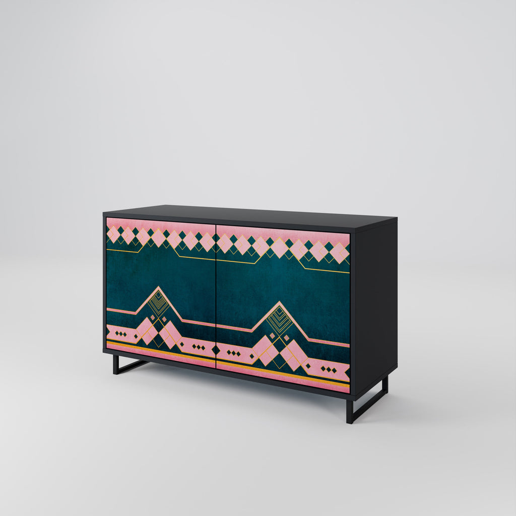 ROYAL COMPOSITION 2-Door Sideboard in Black Finish