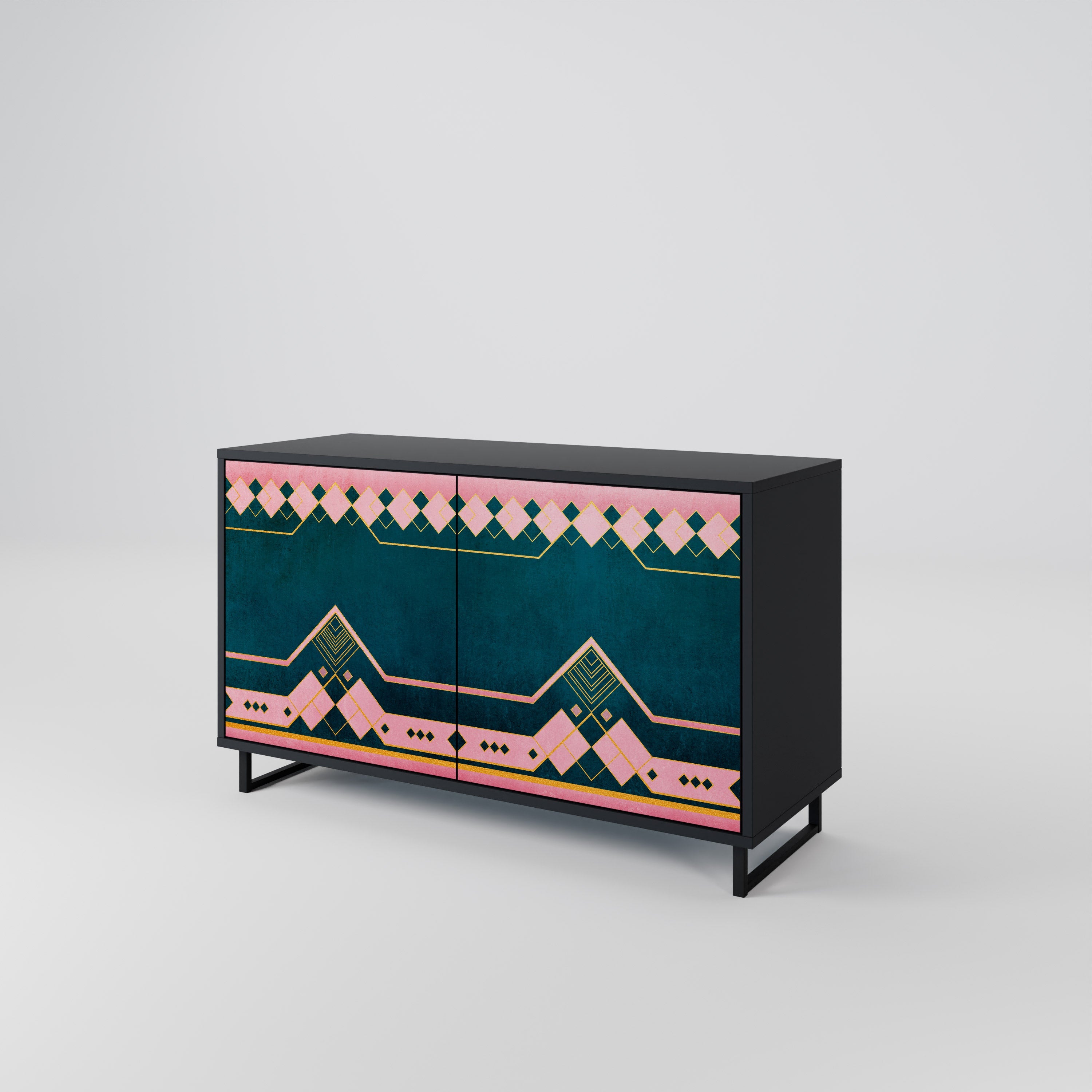 ROYAL COMPOSITION 2-Door Sideboard in Black Finish