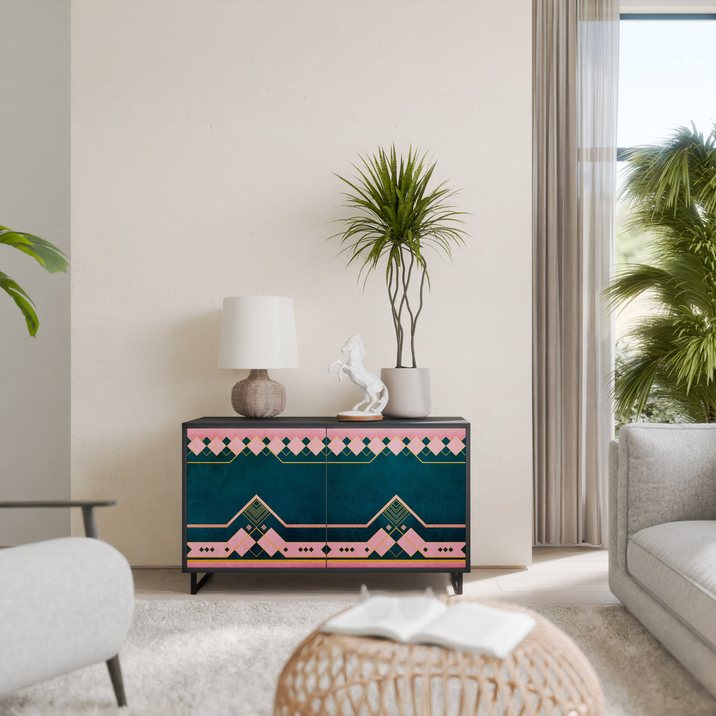 ROYAL COMPOSITION 2-Door Sideboard in Black Finish