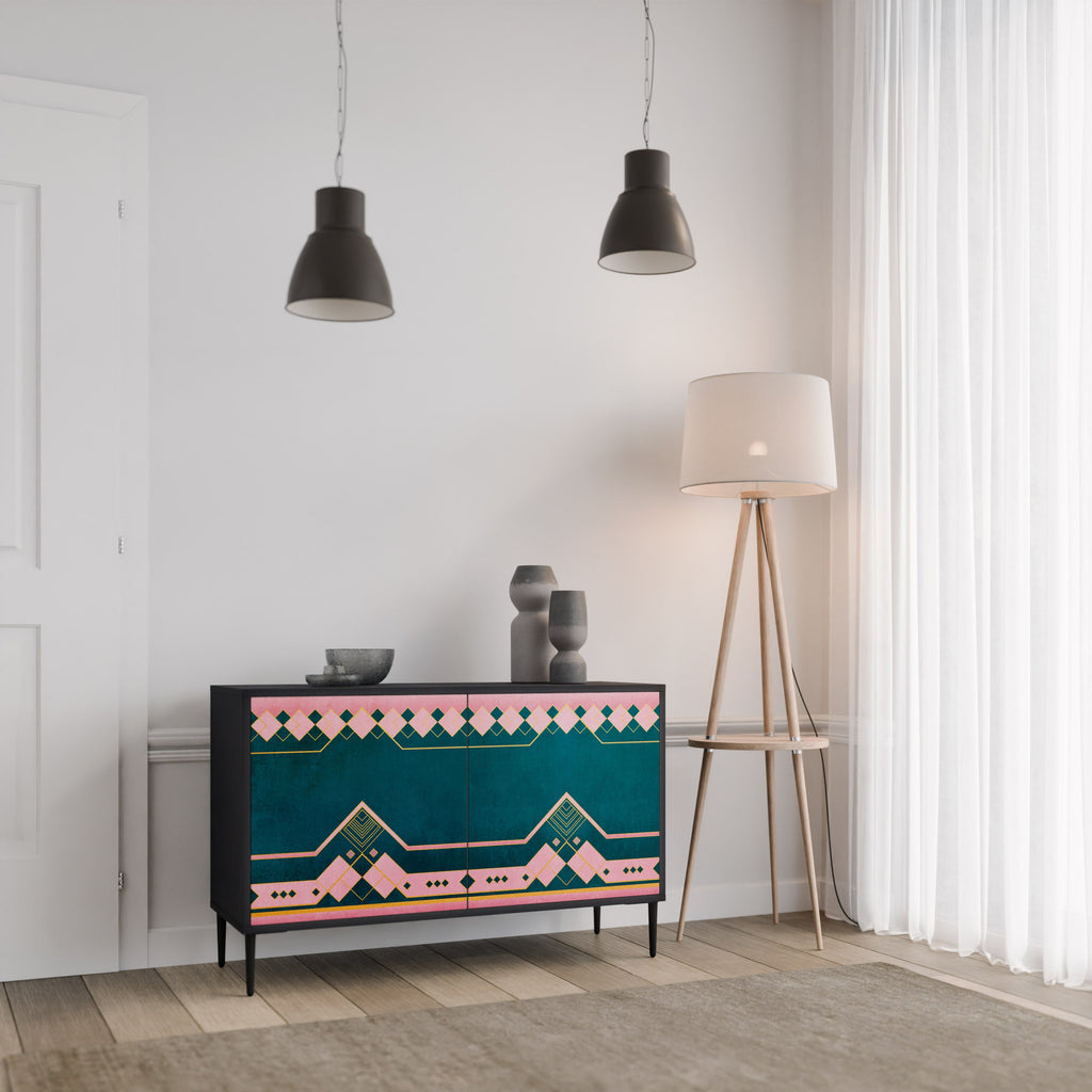 ROYAL COMPOSITION 2-Door Sideboard in Black Finish