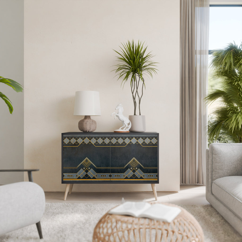 ROYAL ORDINARINESS 2-Door Sideboard in Black Finish