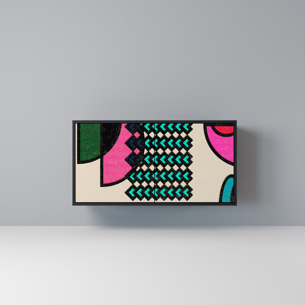 GEOMETRIC RHAPSODY 2-Door Sideboard in Black Finish