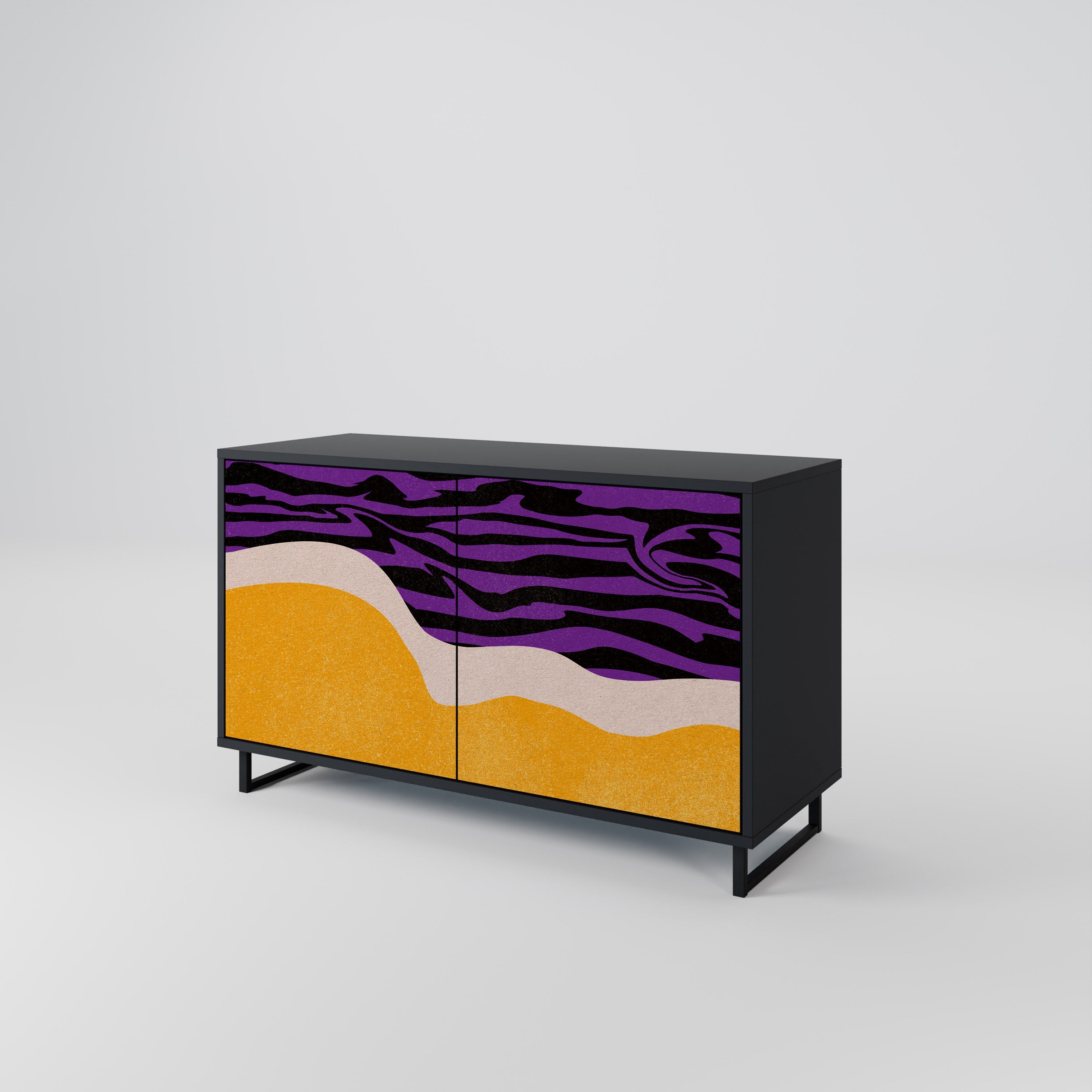 INDEPENDENT BORDER 2-Door Sideboard in Black Finish