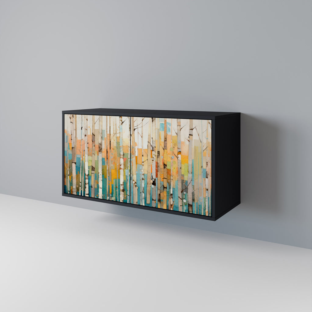 BIRCH KALEIDOSCOPE 2-Door Sideboard in Black Finish