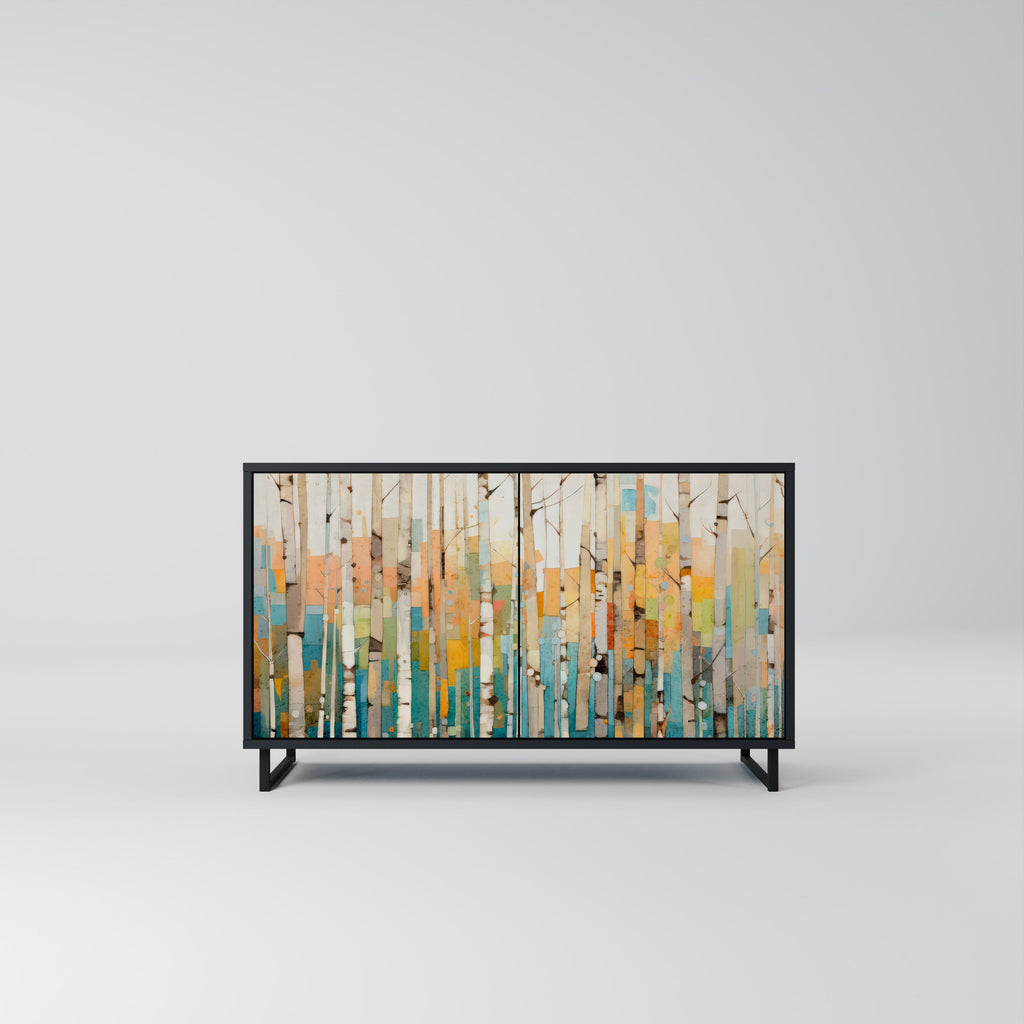 BIRCH KALEIDOSCOPE 2-Door Sideboard in Black Finish