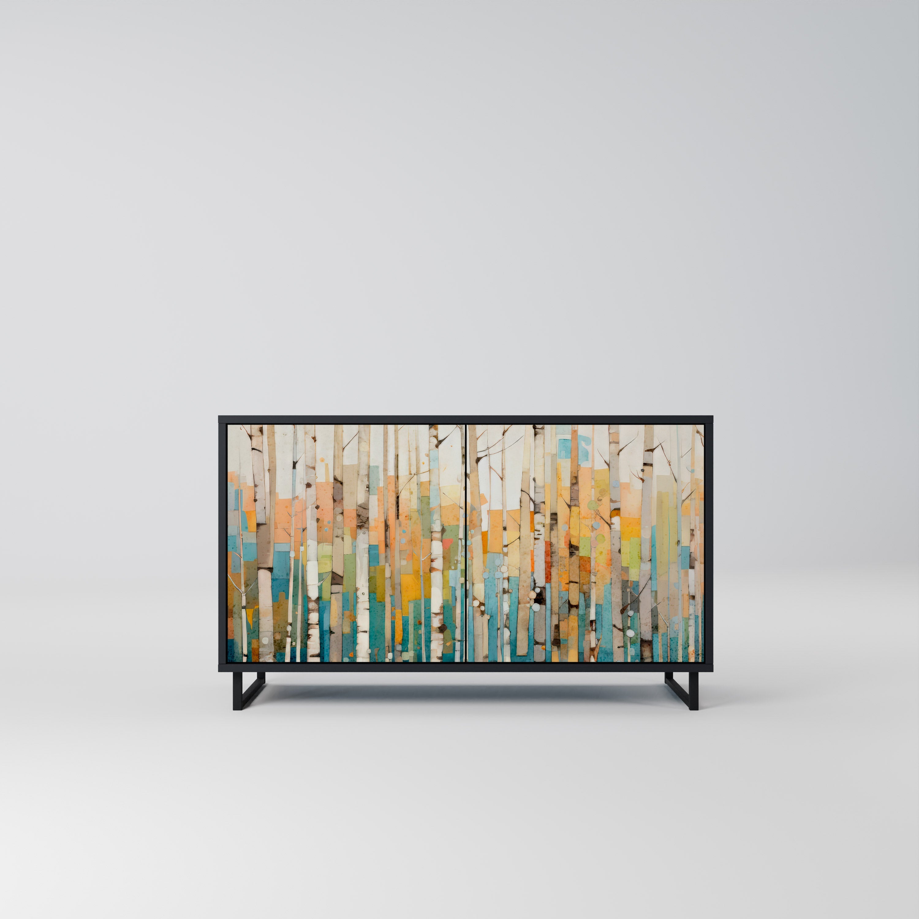 BIRCH KALEIDOSCOPE 2-Door Sideboard in Black Finish