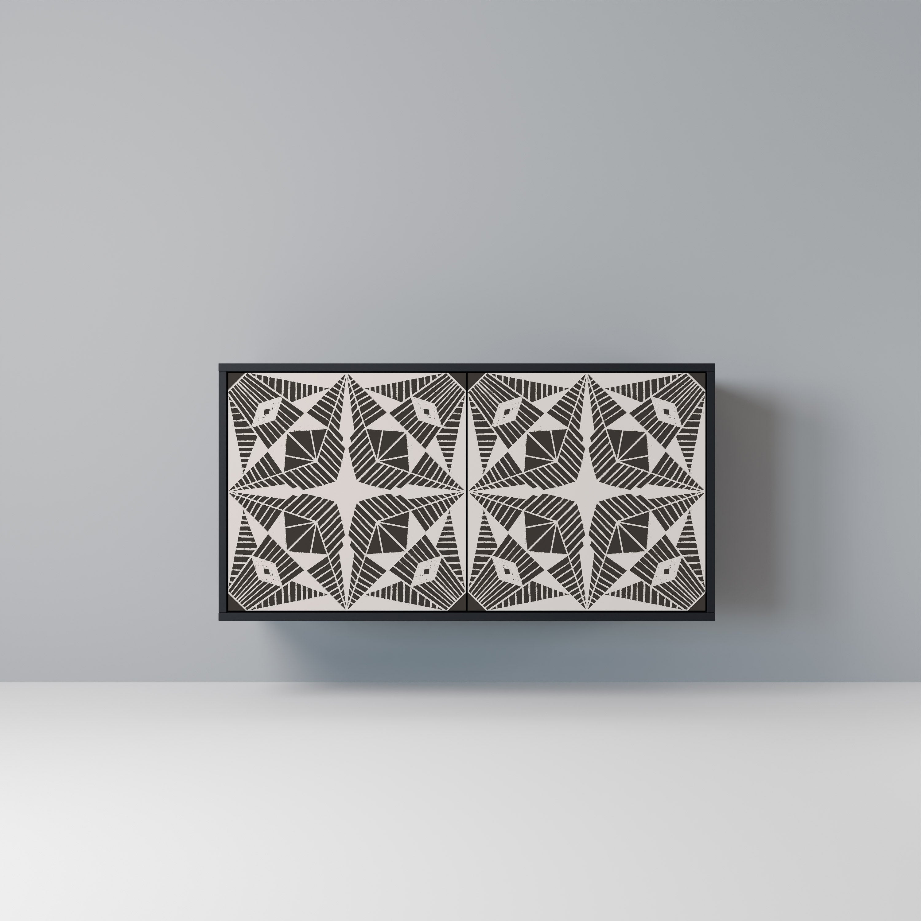 MONOCHROME NEXUS 2-Door Sideboard in Black Finish