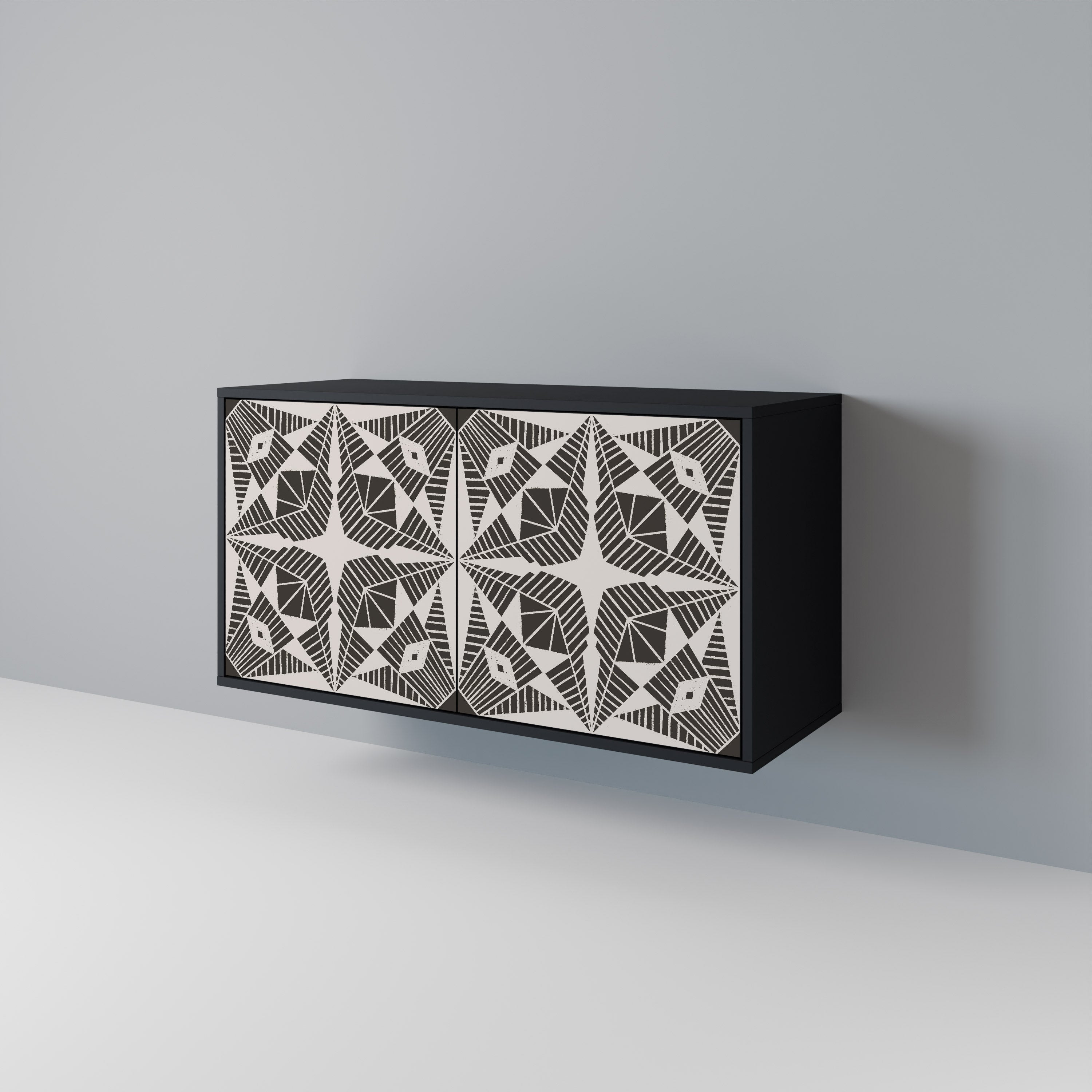 MONOCHROME NEXUS 2-Door Sideboard in Black Finish