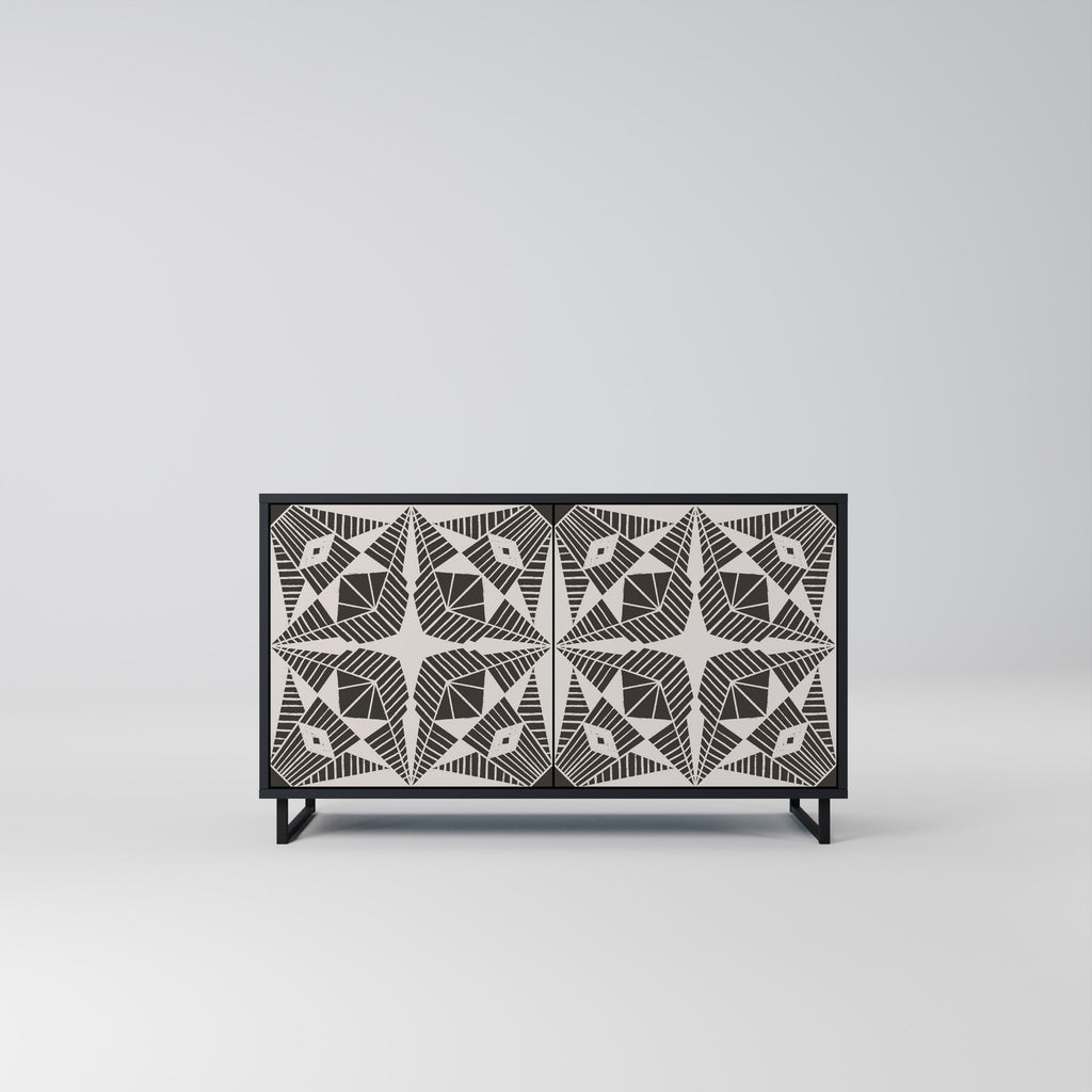 MONOCHROME NEXUS 2-Door Sideboard in Black Finish