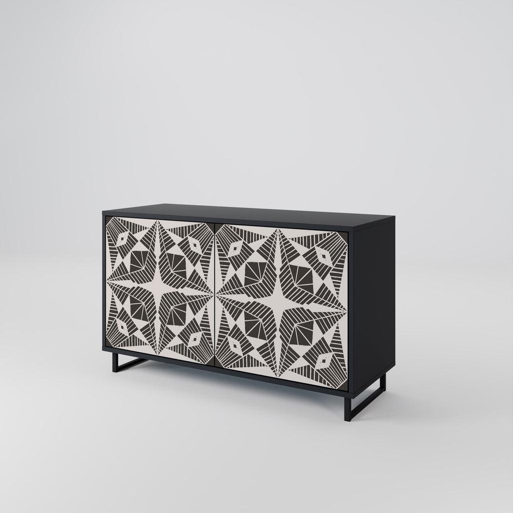 MONOCHROME NEXUS 2-Door Sideboard in Black Finish