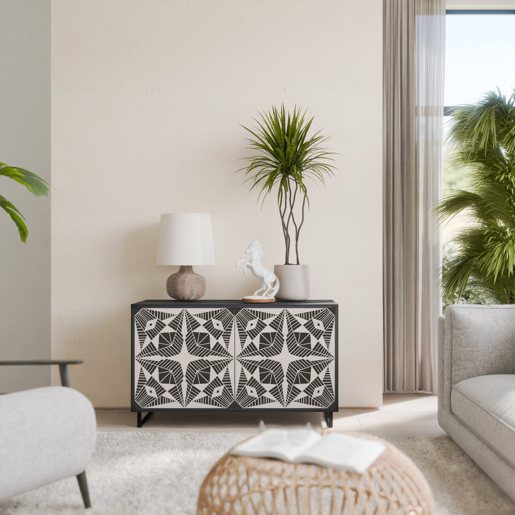 MONOCHROME NEXUS 2-Door Sideboard in Black Finish