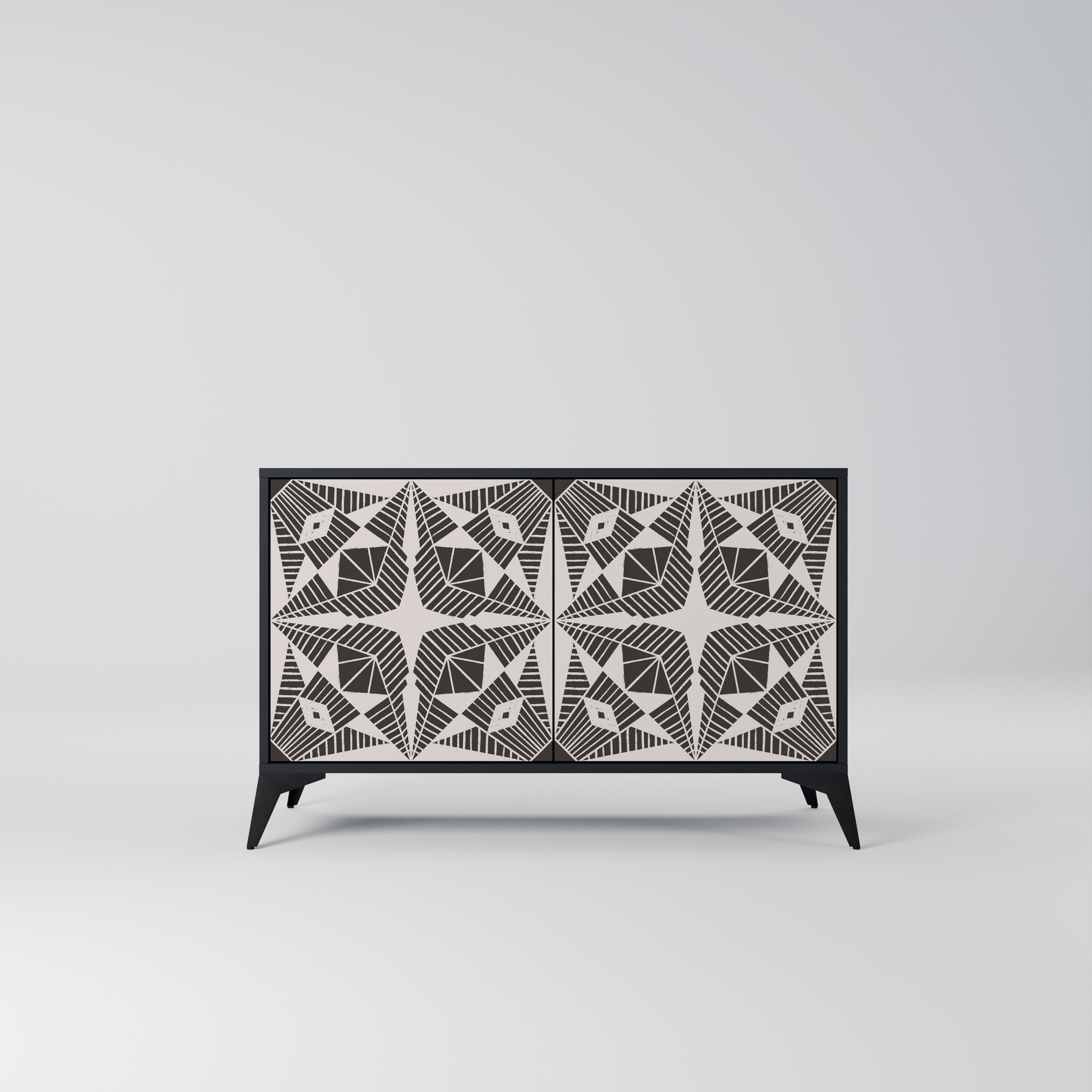 MONOCHROME NEXUS 2-Door Sideboard in Black Finish