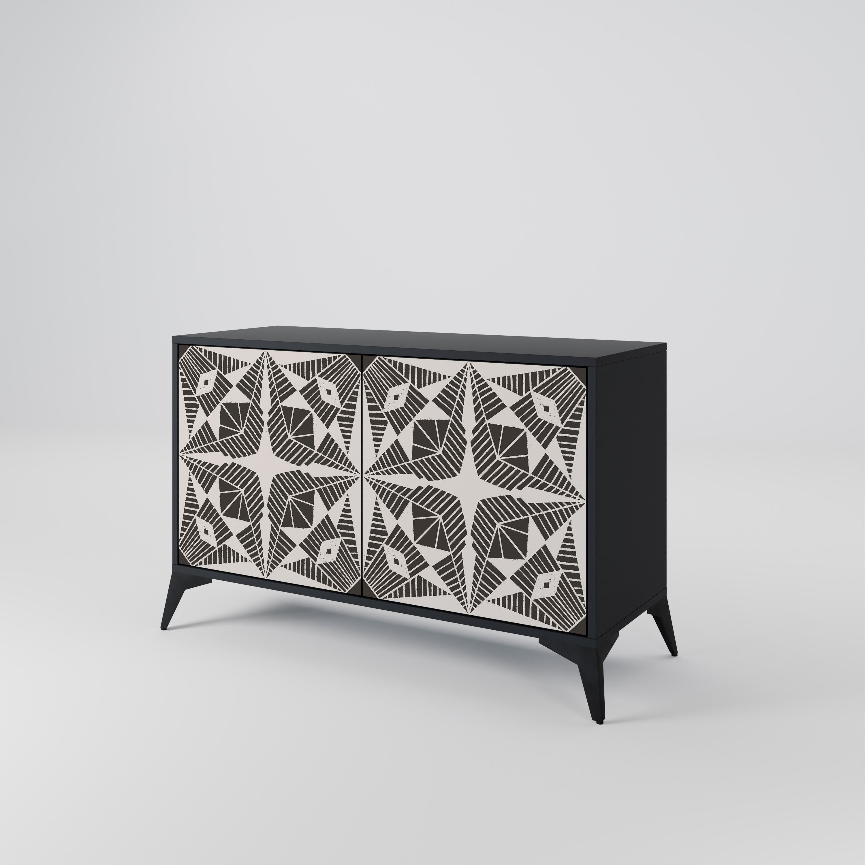 MONOCHROME NEXUS 2-Door Sideboard in Black Finish