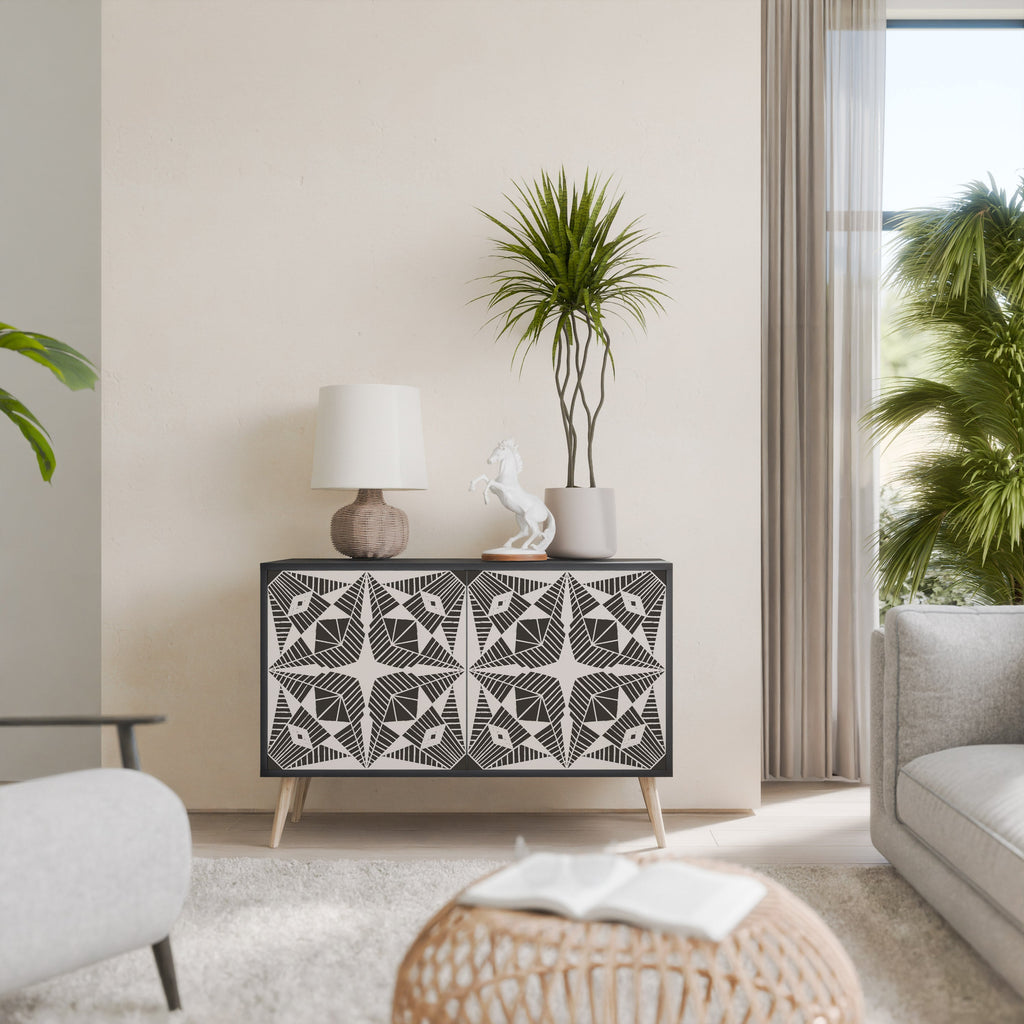 MONOCHROME NEXUS 2-Door Sideboard in Black Finish