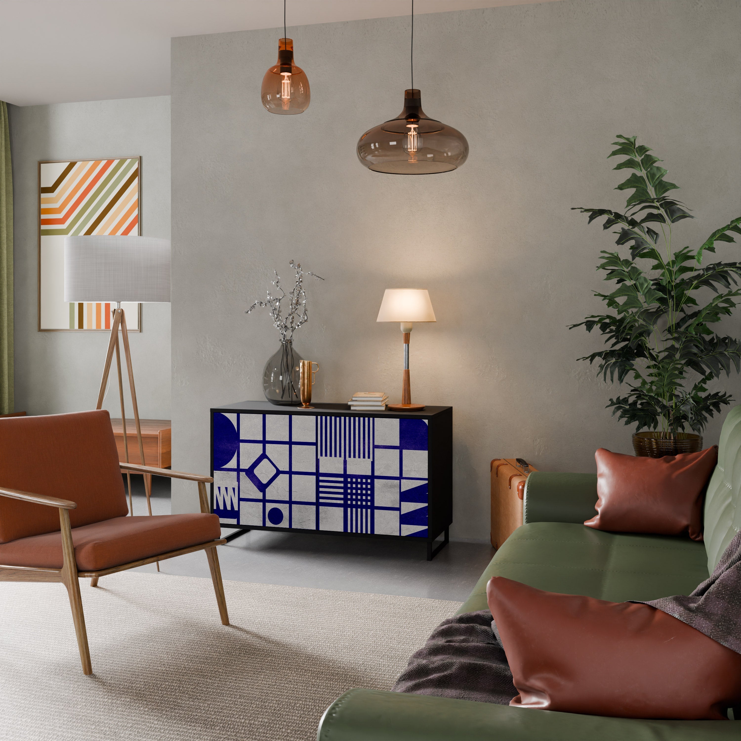 THE RIGHT PLACES 2-Door Sideboard in Black Finish