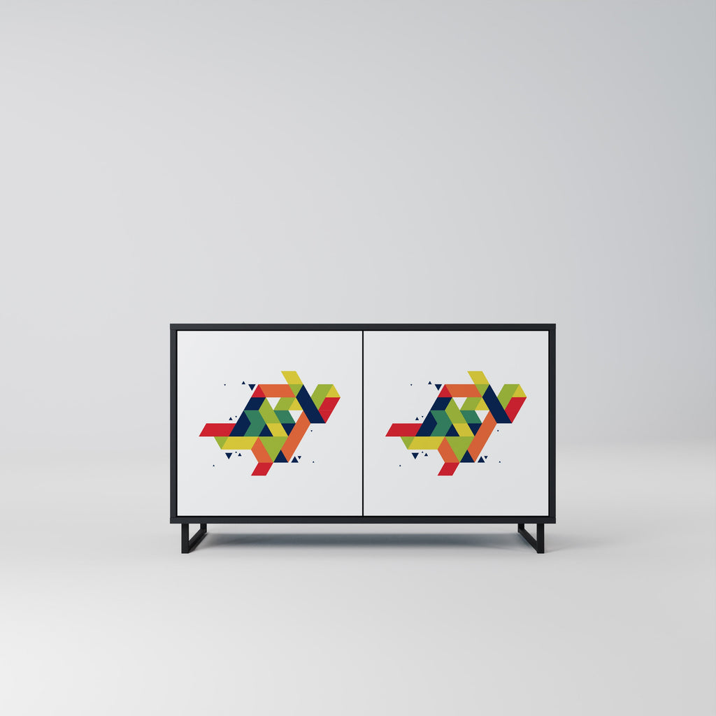 FUTURE SIGN 2-Door Sideboard in Black Finish