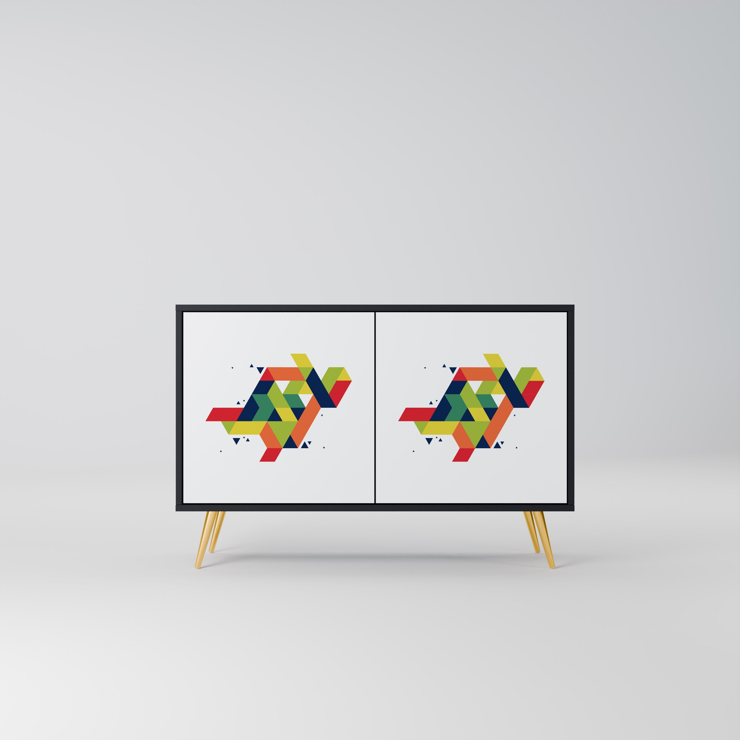 FUTURE SIGN 2-Door Sideboard in Black Finish