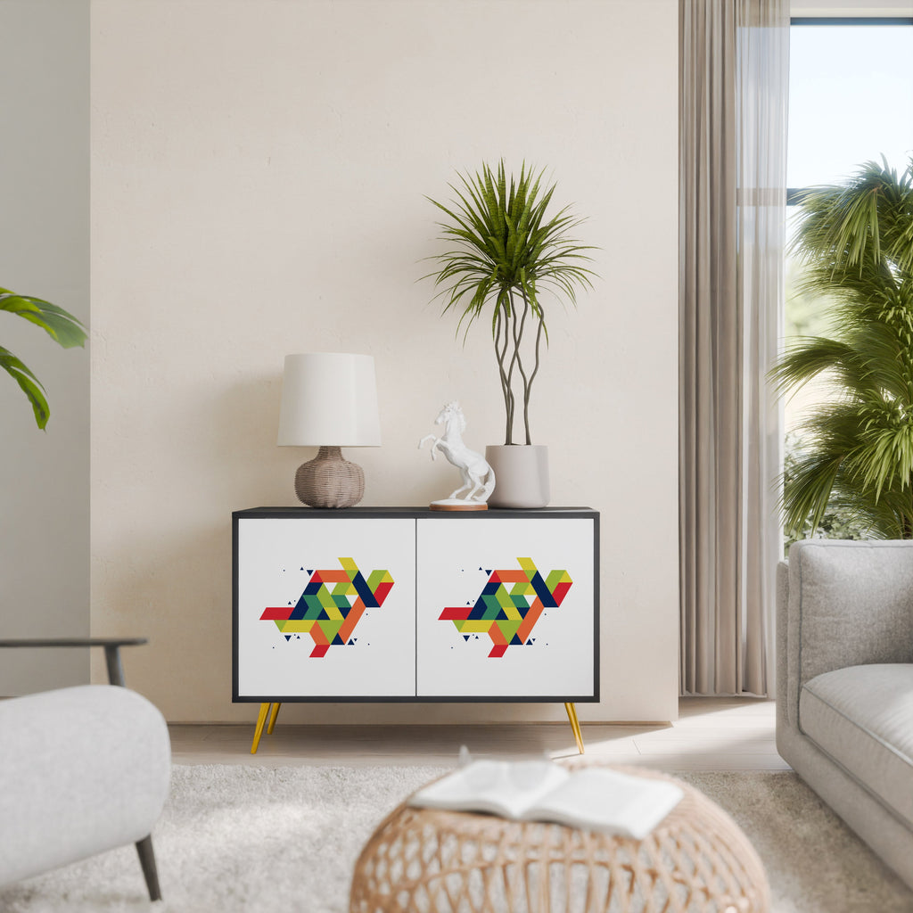 FUTURE SIGN 2-Door Sideboard in Black Finish