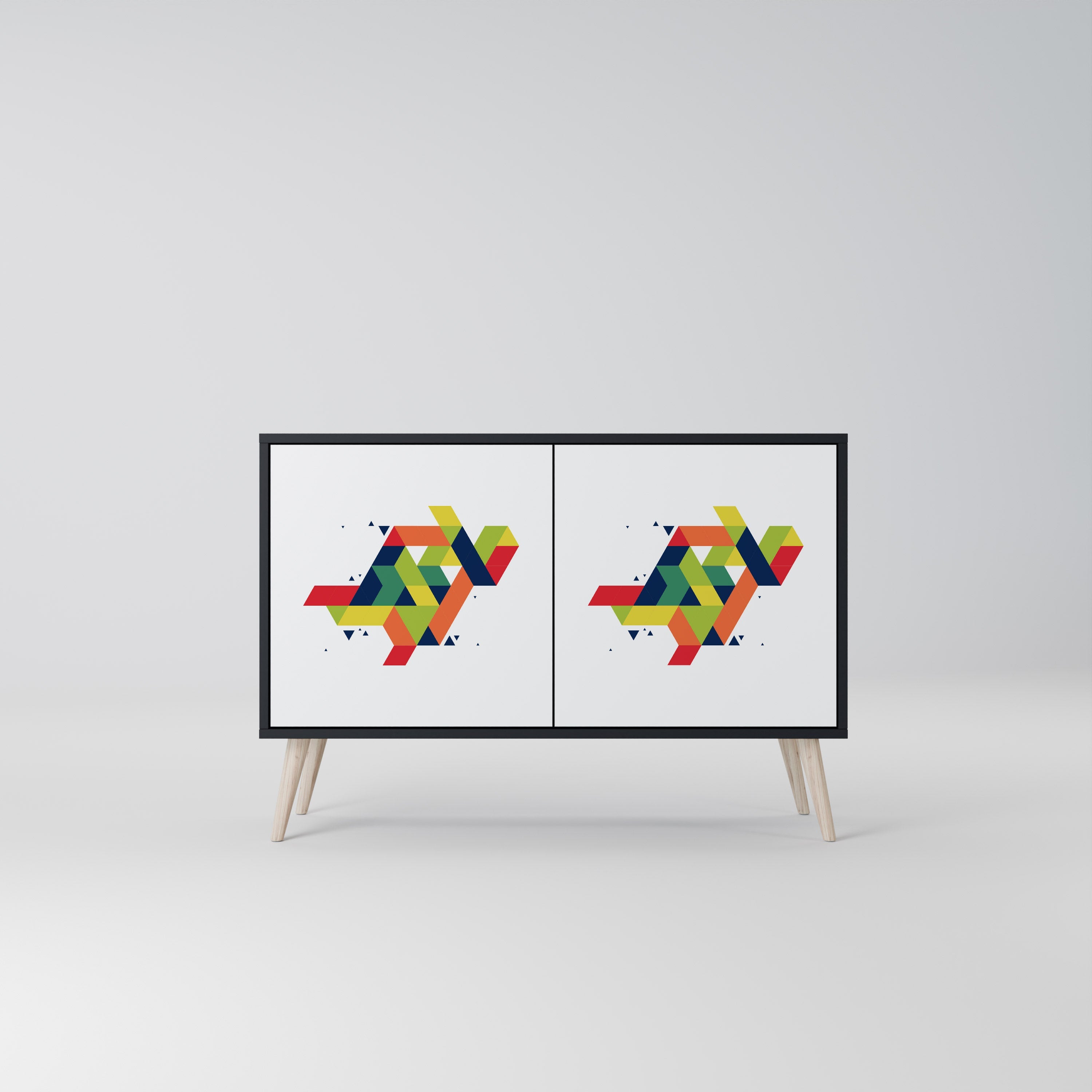 FUTURE SIGN 2-Door Sideboard in Black Finish