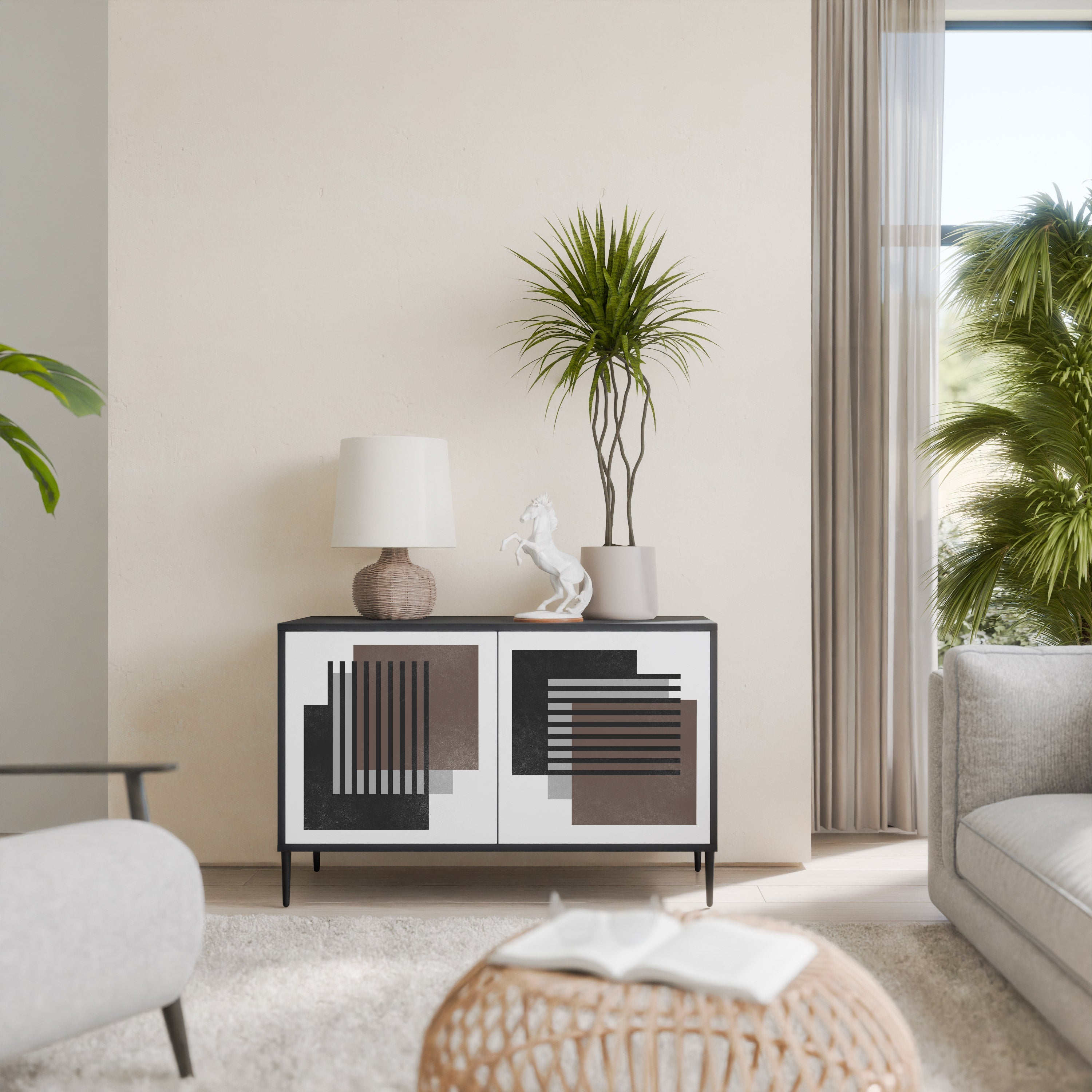 SHADOW SYNCHRONY 2-Door Sideboard in Black Finish