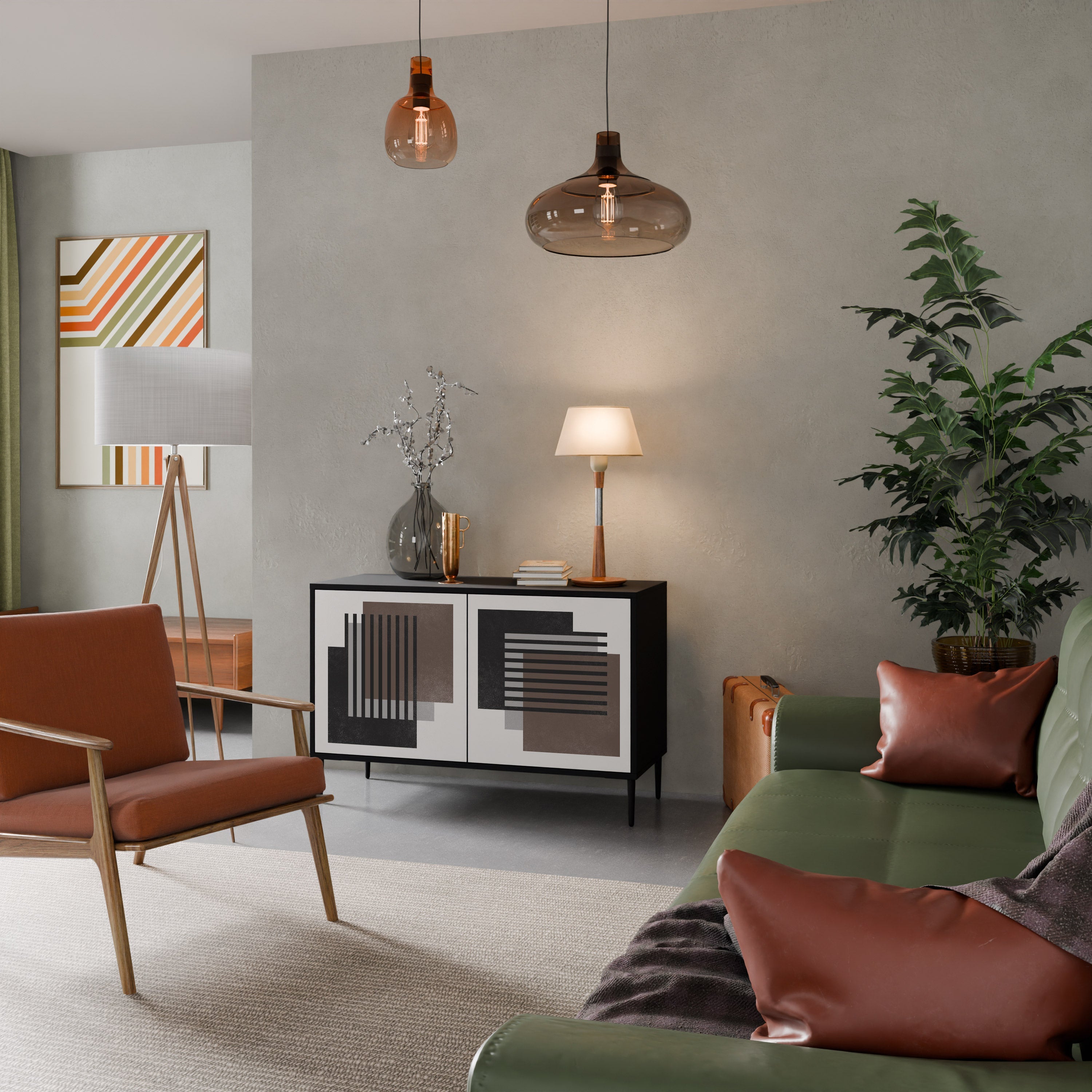 SHADOW SYNCHRONY 2-Door Sideboard in Black Finish