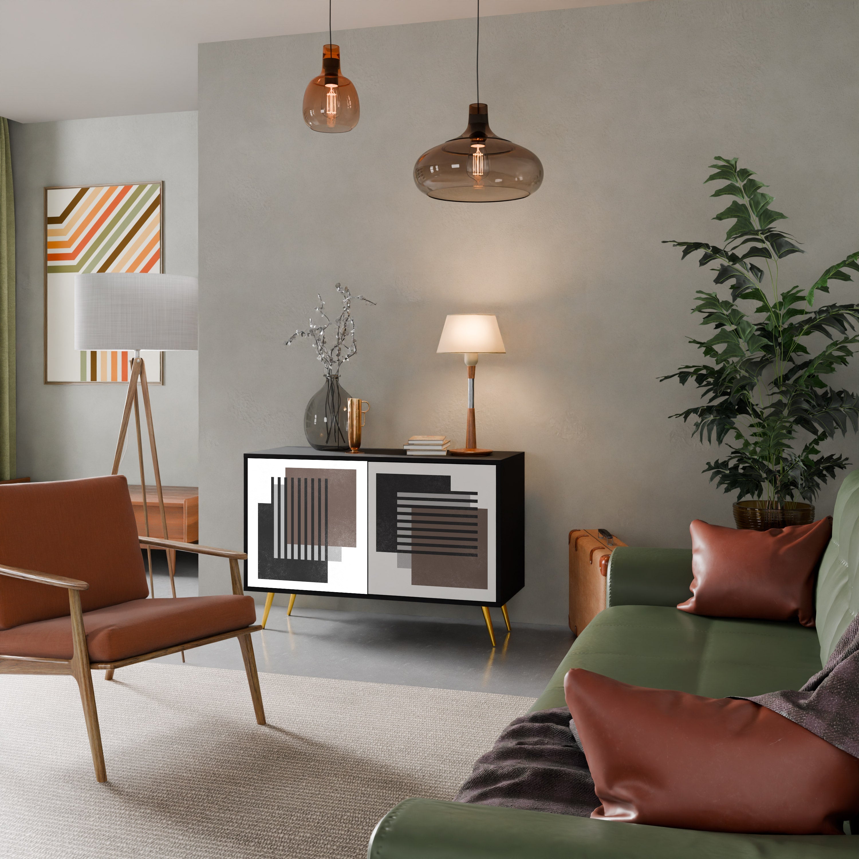 SHADOW SYNCHRONY 2-Door Sideboard in Black Finish