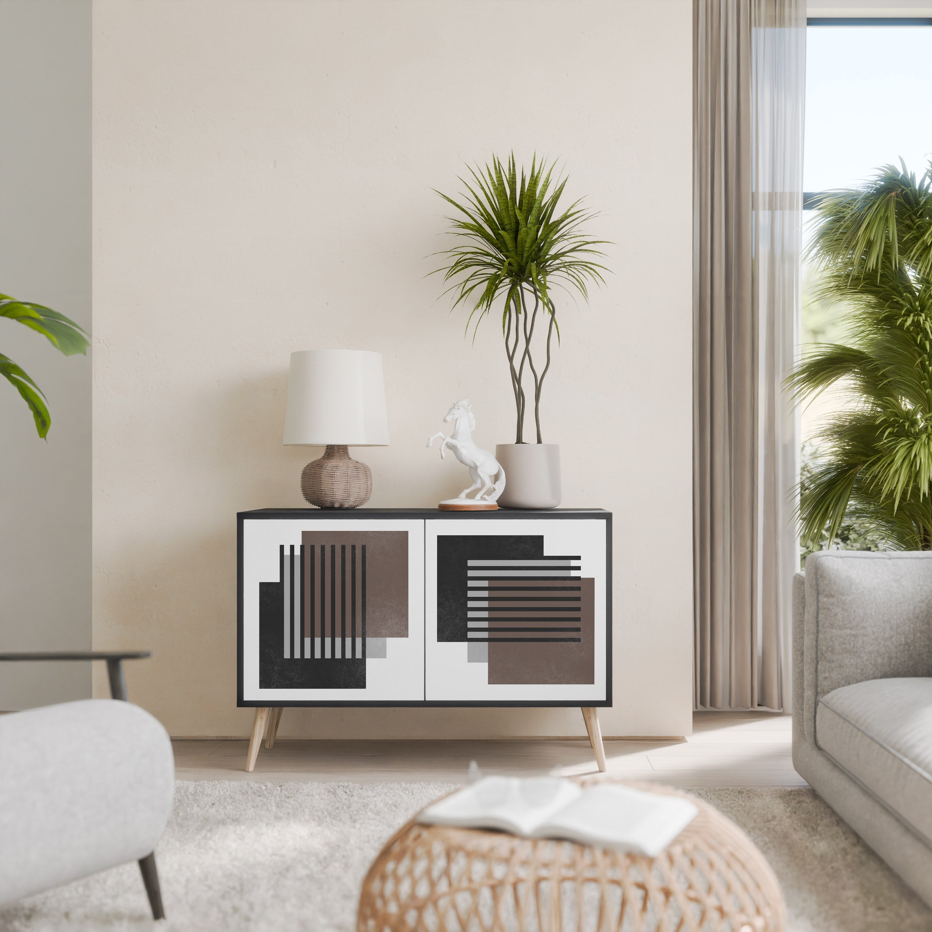 SHADOW SYNCHRONY 2-Door Sideboard in Black Finish