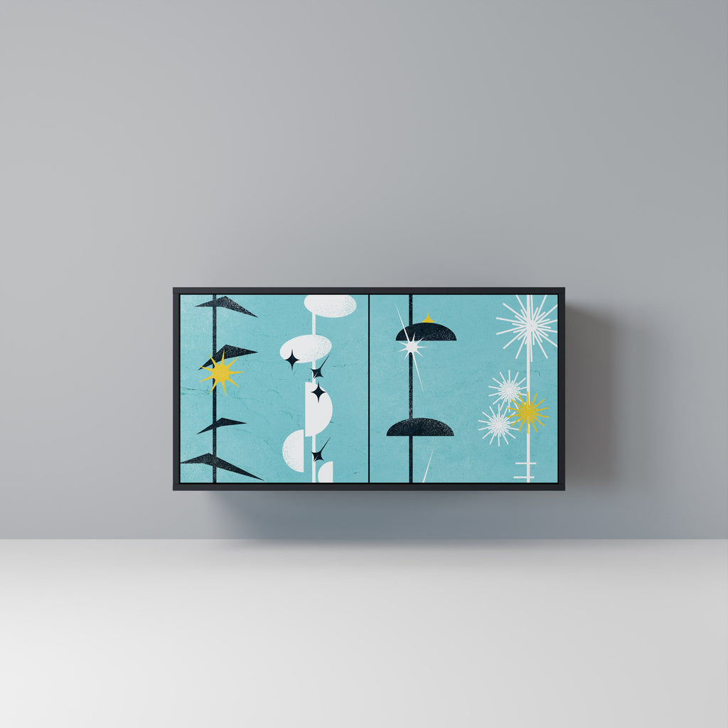 PATHS TO HAPPINESS 2-Door Sideboard in Black Finish