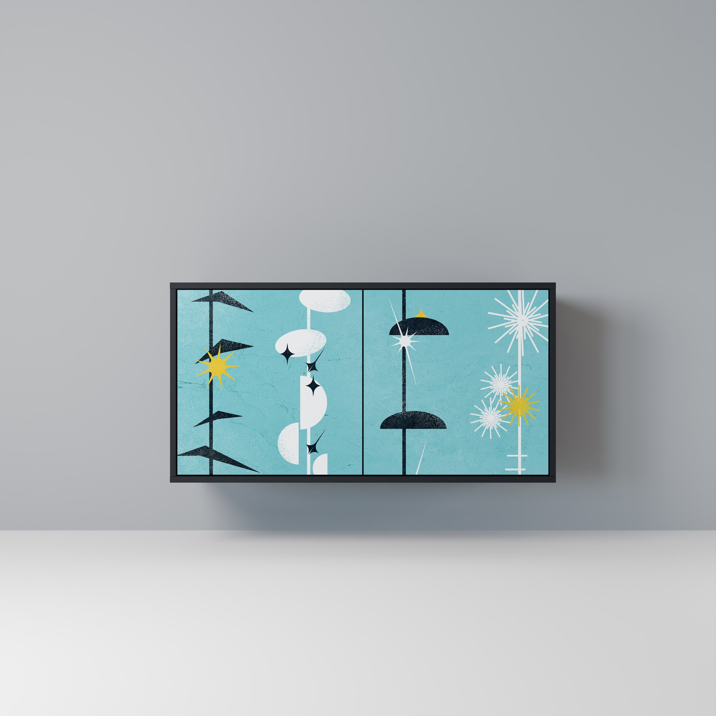 PATHS TO HAPPINESS 2-Door Sideboard in Black Finish