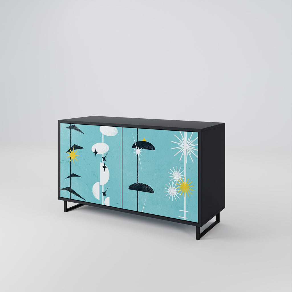 PATHS TO HAPPINESS 2-Door Sideboard in Black Finish