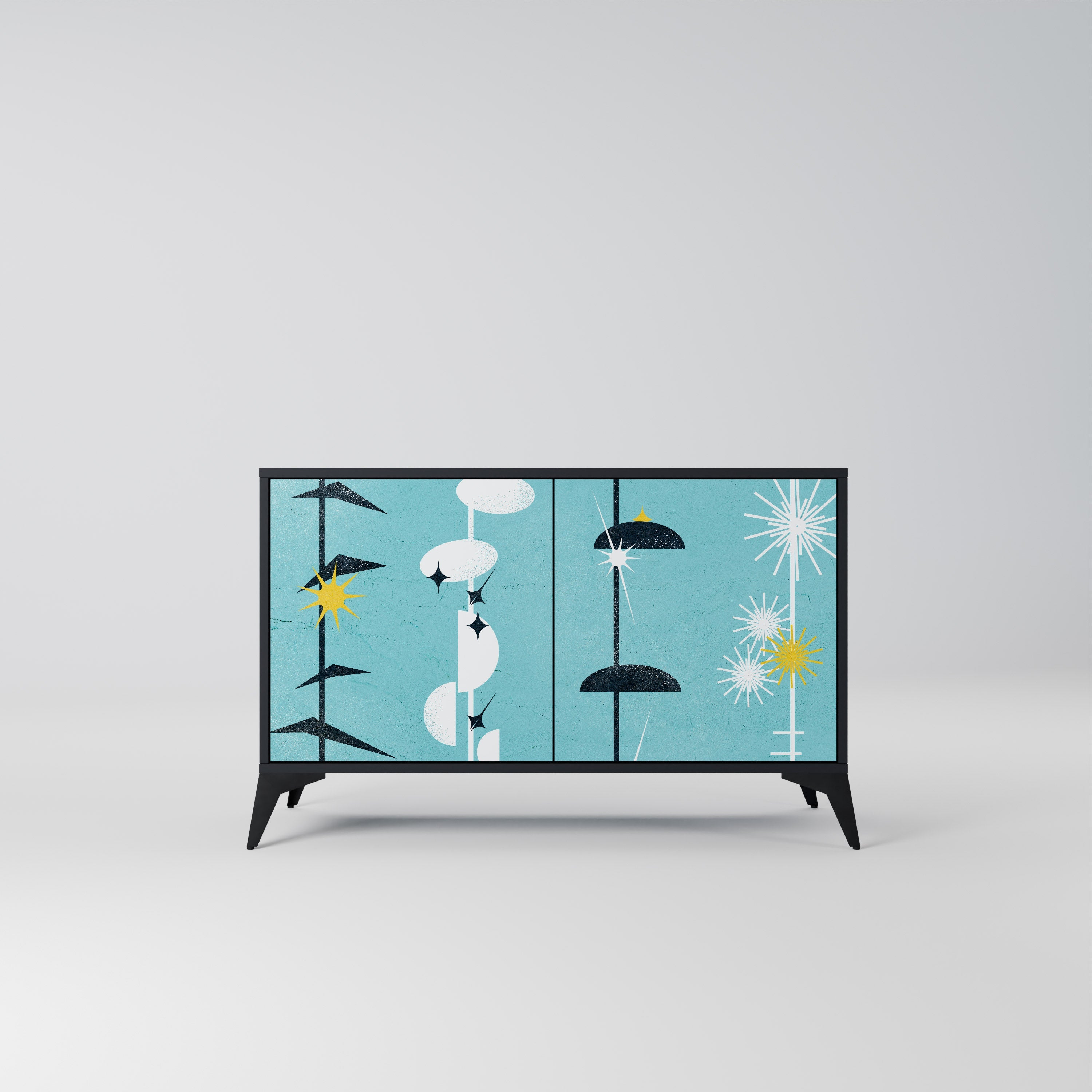 PATHS TO HAPPINESS 2-Door Sideboard in Black Finish