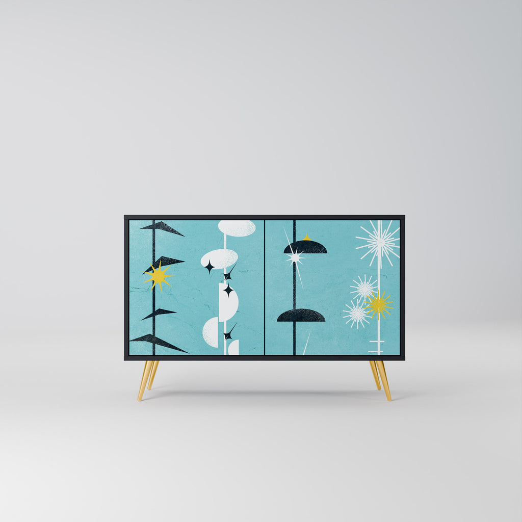 PATHS TO HAPPINESS 2-Door Sideboard in Black Finish