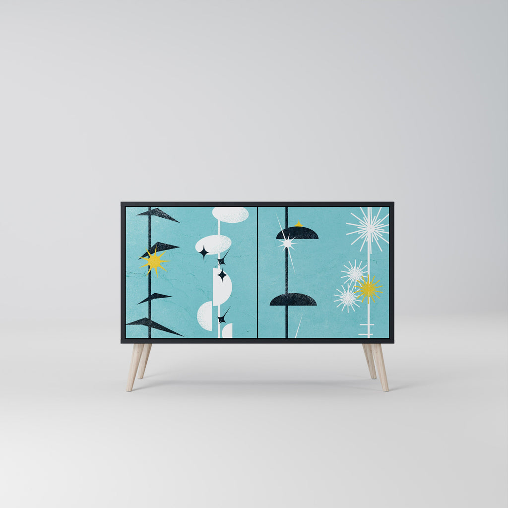 PATHS TO HAPPINESS 2-Door Sideboard in Black Finish