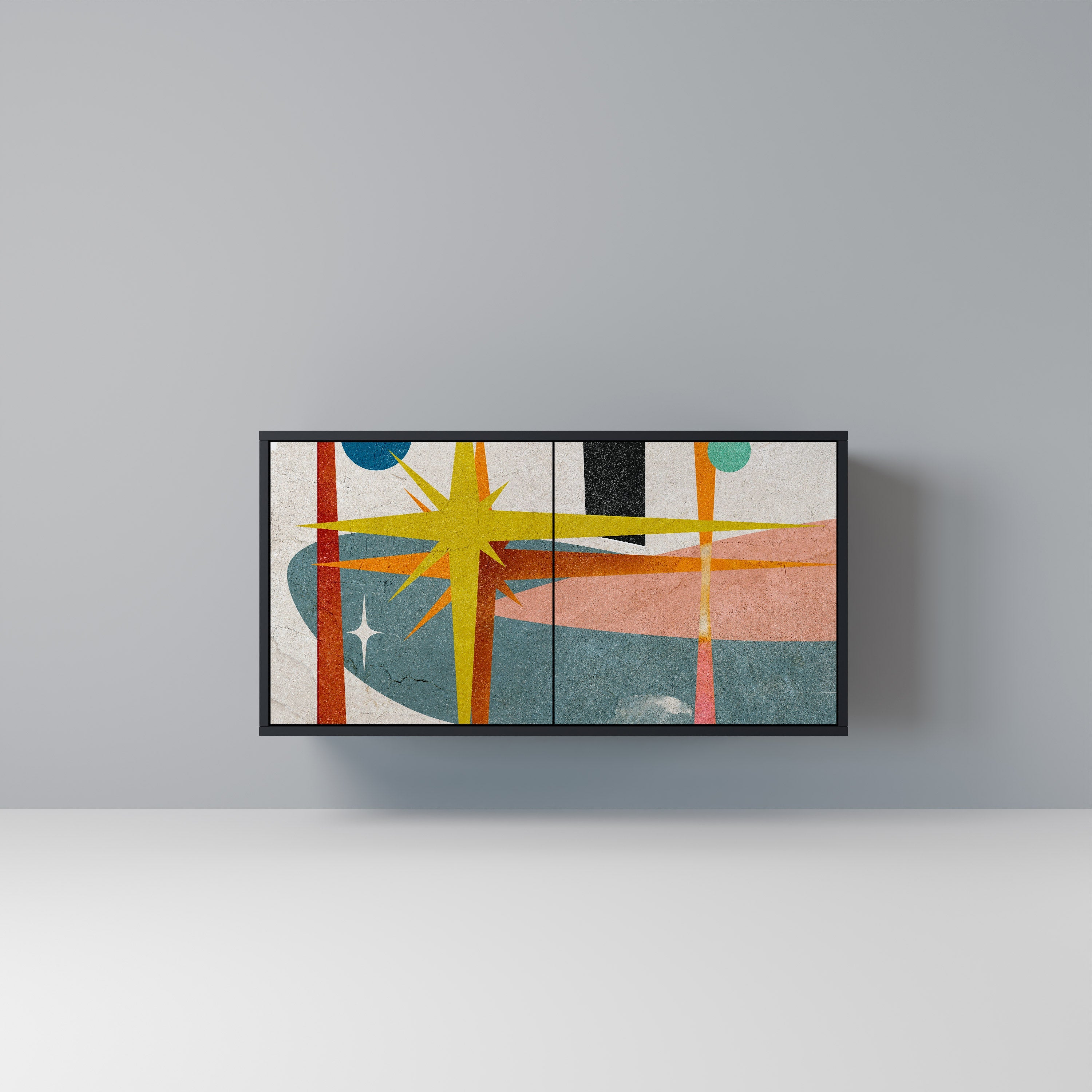 INTERSTELLAR VIBES 2-Door Sideboard in Black Finish