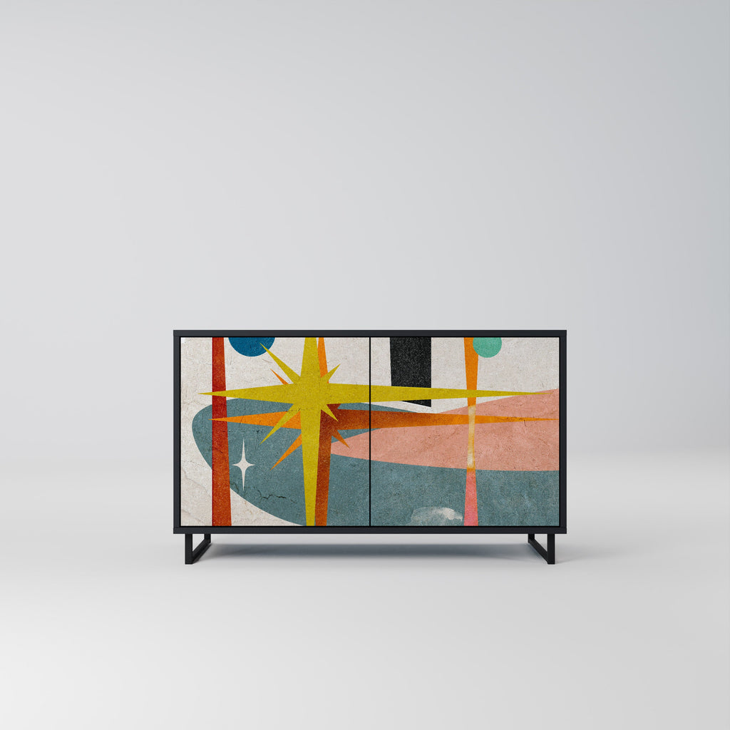 INTERSTELLAR VIBES 2-Door Sideboard in Black Finish