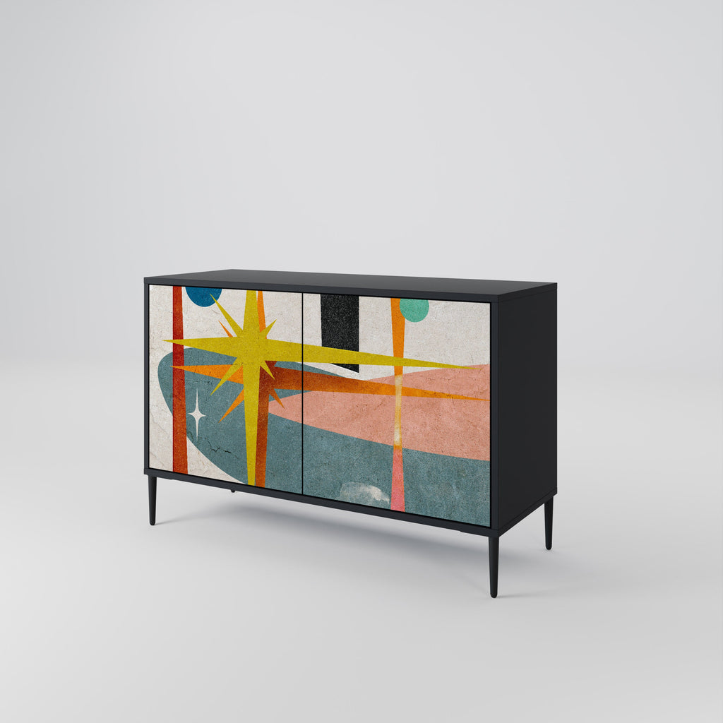INTERSTELLAR VIBES 2-Door Sideboard in Black Finish
