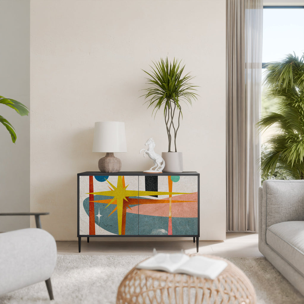 INTERSTELLAR VIBES 2-Door Sideboard in Black Finish