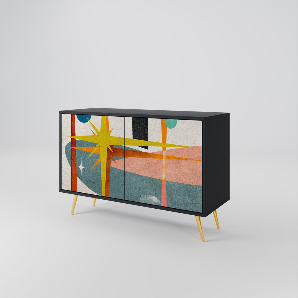 INTERSTELLAR VIBES 2-Door Sideboard in Black Finish