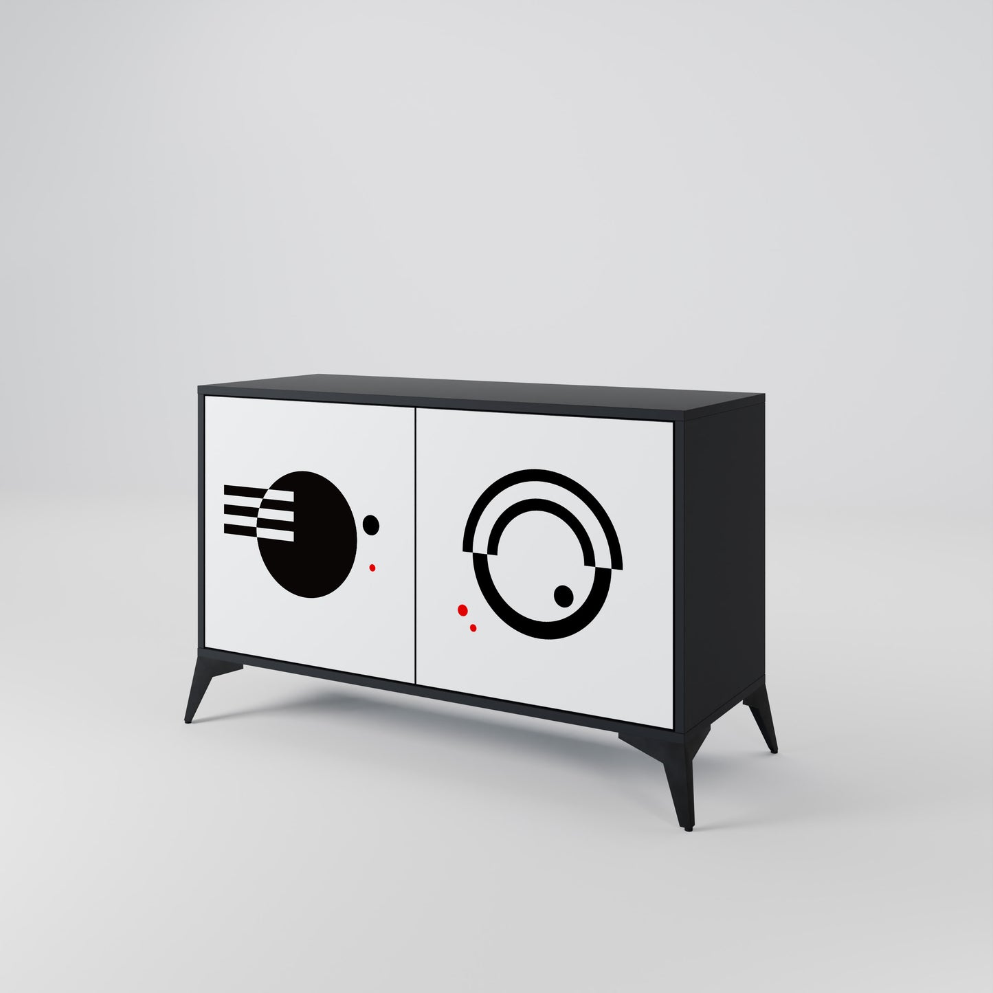 BLACK AND WHITE COMBINATION 2-Door Sideboard