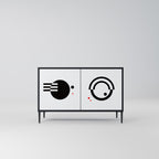 BLACK AND WHITE COMBINATION 2-Door Sideboard