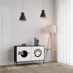 BLACK AND WHITE COMBINATION 2-Door Sideboard