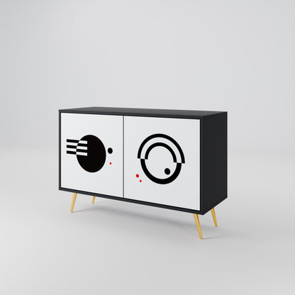 BLACK AND WHITE COMBINATION 2-Door Sideboard