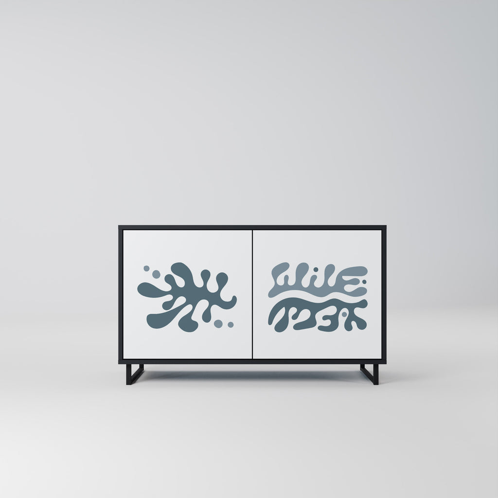 WONDERLAND VEGETATION 2-Door Sideboard in Black Finish