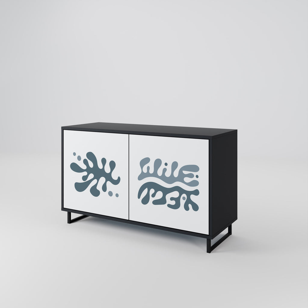 WONDERLAND VEGETATION 2-Door Sideboard in Black Finish