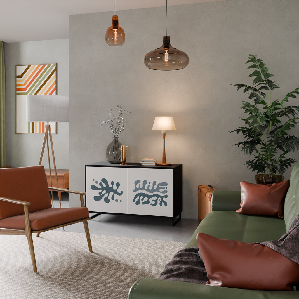 WONDERLAND VEGETATION 2-Door Sideboard in Black Finish