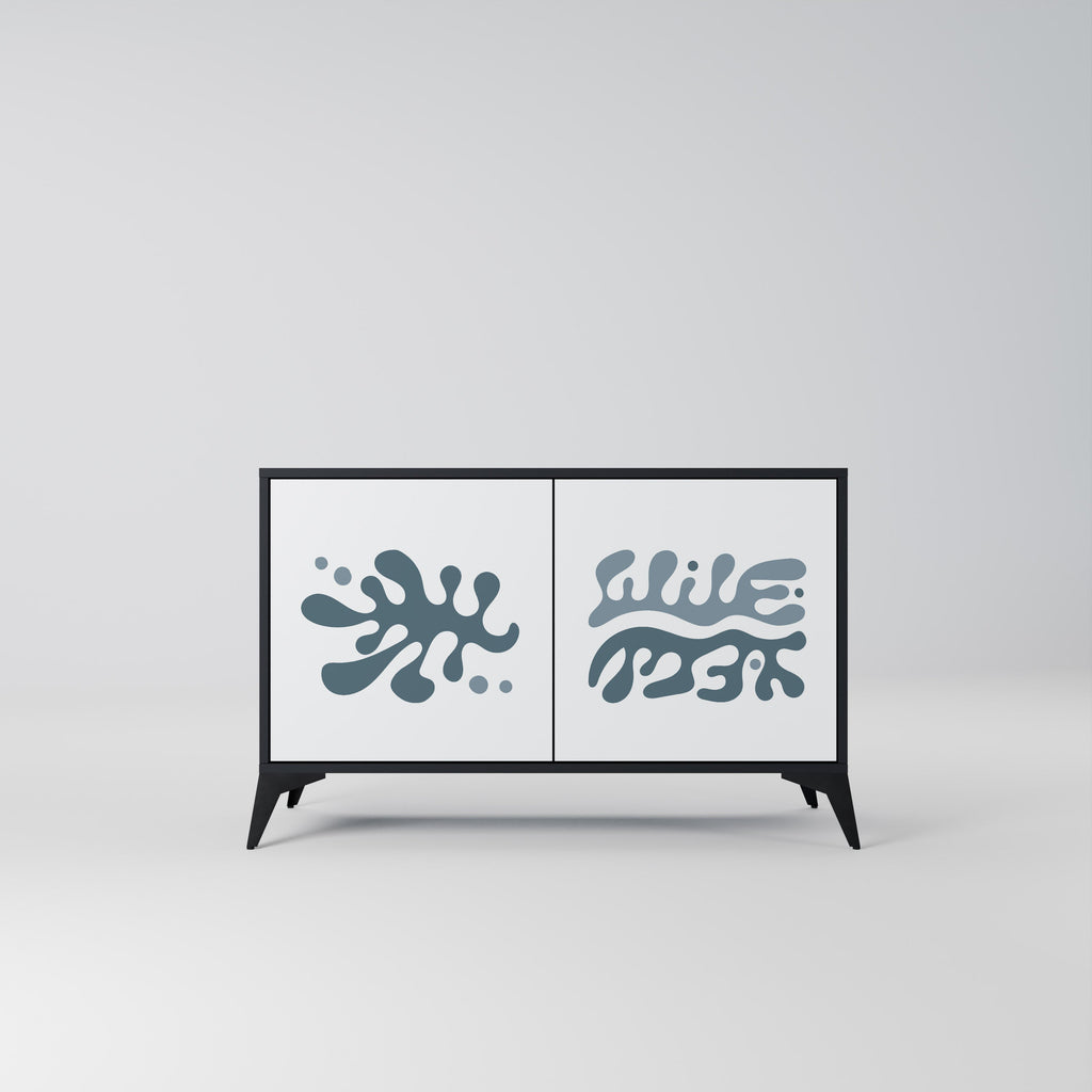 WONDERLAND VEGETATION 2-Door Sideboard in Black Finish