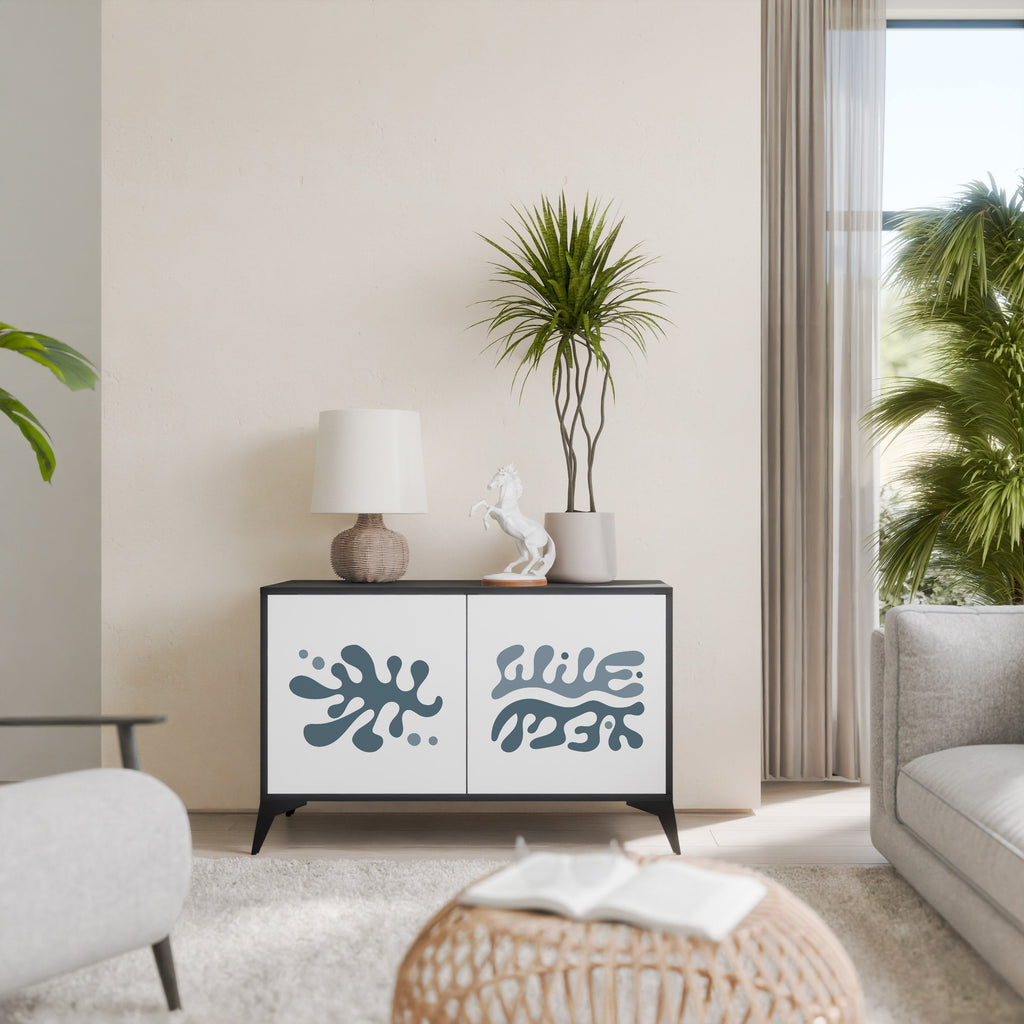 WONDERLAND VEGETATION 2-Door Sideboard in Black Finish