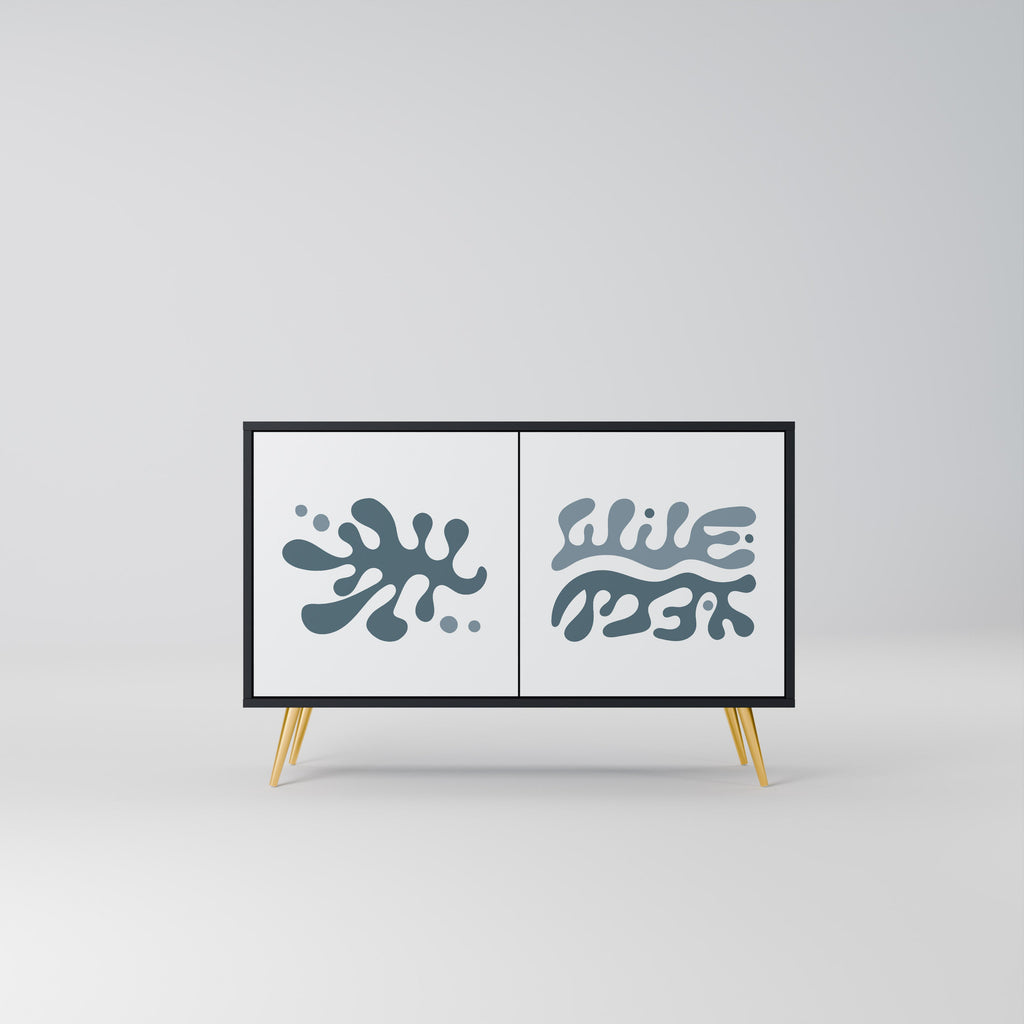 WONDERLAND VEGETATION 2-Door Sideboard in Black Finish