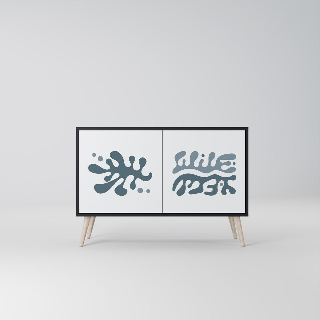 WONDERLAND VEGETATION 2-Door Sideboard in Black Finish