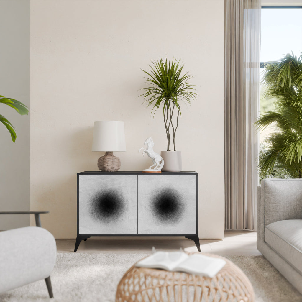 BLACK HOLE 2-Door Sideboard in Black Finish